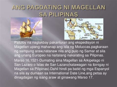 mga araw kung kailan nag espidiyon si magellan